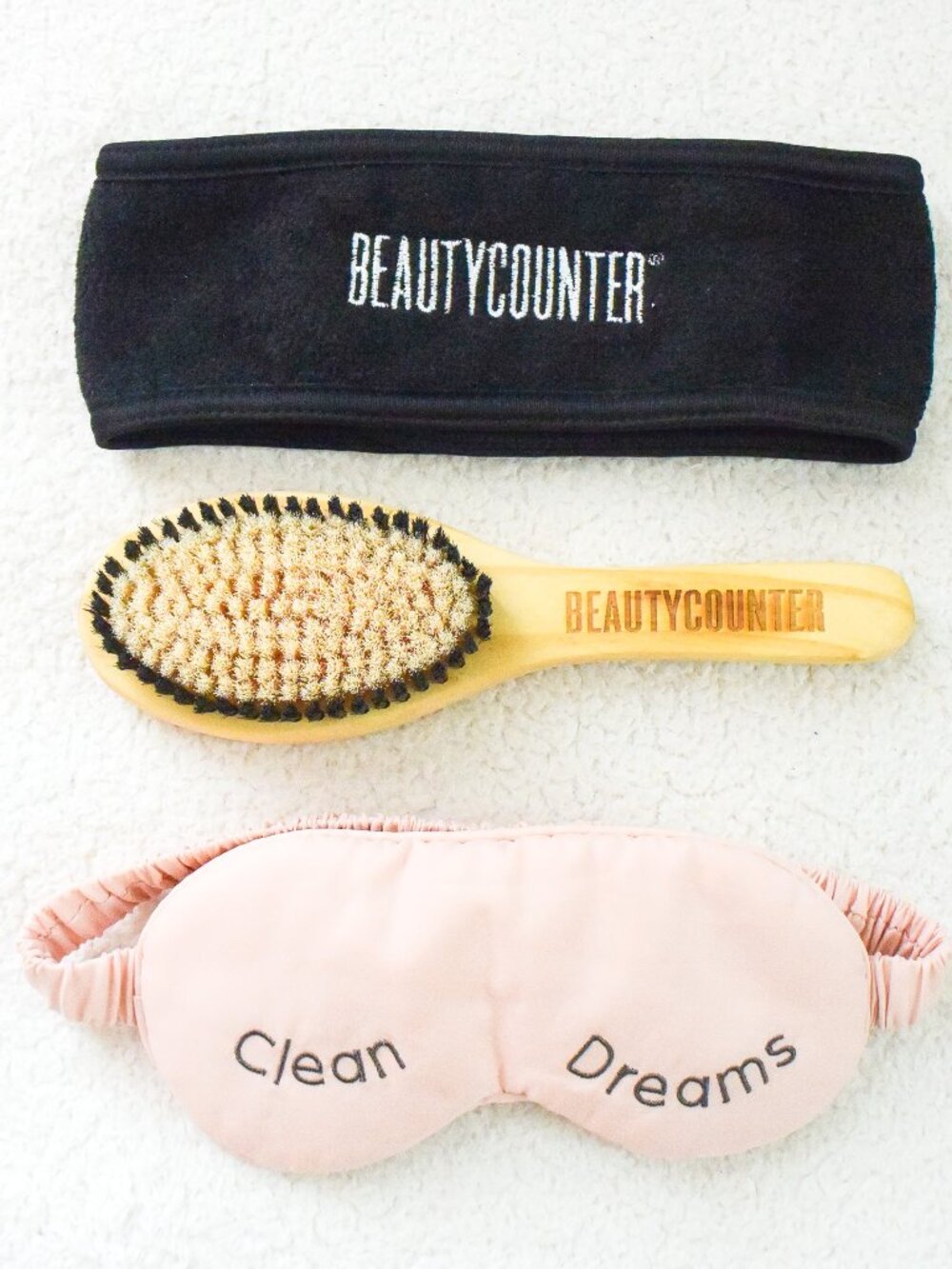 *Beautycounter* Spa Headwrap, Drybrush & Silk Eye Mask - NEW!